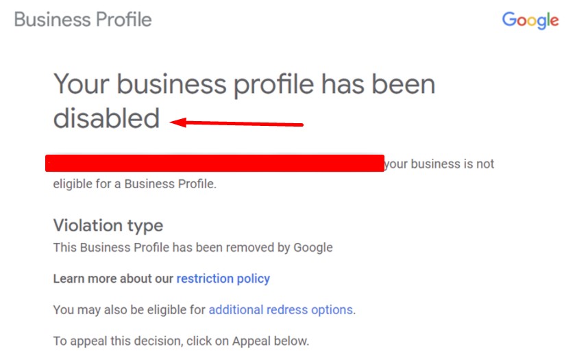 2. Profile Disabled