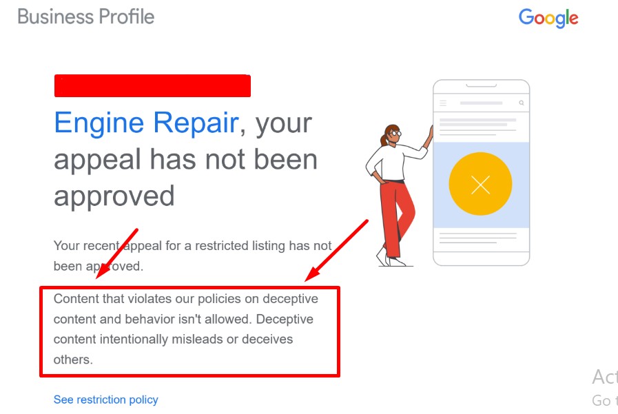 3. Deceptive content issue